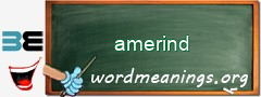 WordMeaning blackboard for amerind